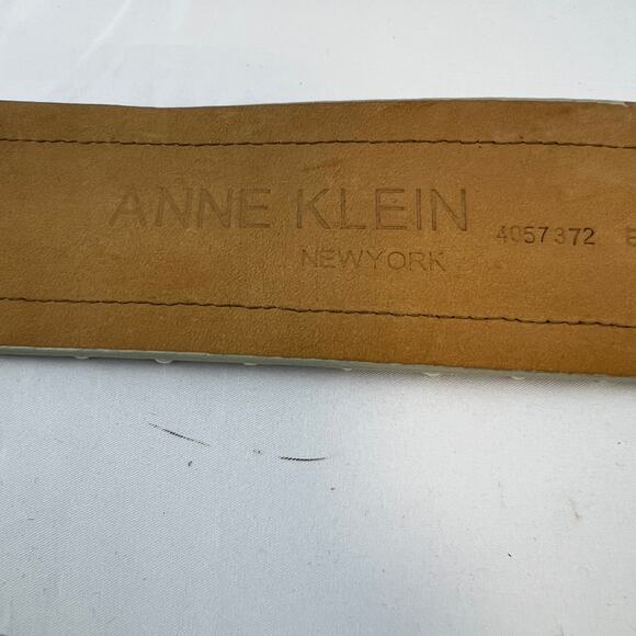 Vintage Anne Klein Leather Suede Classic Belt Sage Green XL Embroider Boho Wide main image 9